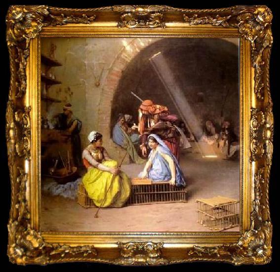 framed  unknow artist Arab or Arabic people and life. Orientalism oil paintings  303, ta009-2